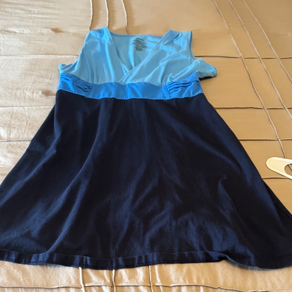 Patagonia Blue and Black Sleeveless Dress